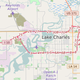 lake charles map