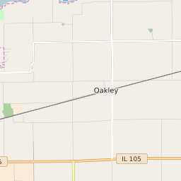 Map of All ZIP Codes in Oakley Township, Illinois