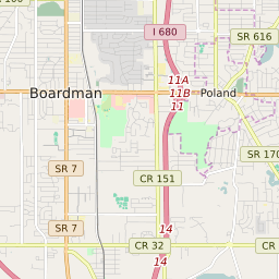 Map of All ZIP Codes in Boardman, Ohio