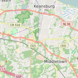 Monmouth County, New Jersey Zip Code Map