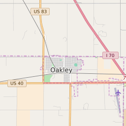 Map of All ZIP Codes in Oakley, Kansas