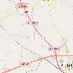 Alvarado Texas Street Map 4802260