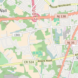 Monmouth County, New Jersey Zip Code Map